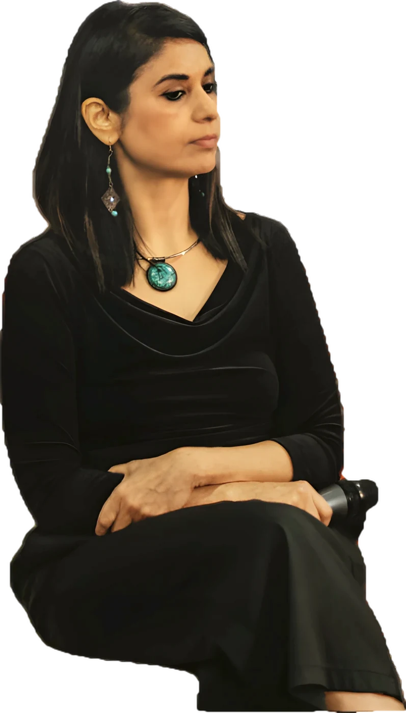 Ritu Java on a conference panel in Prague